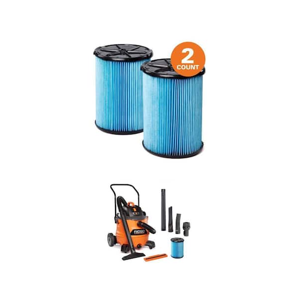 RIDGID 16 Gal. 6.5 Peak HP NXT Shop Vacuum with Fine Dust Filter and VF5200 Filter (2-Pack)