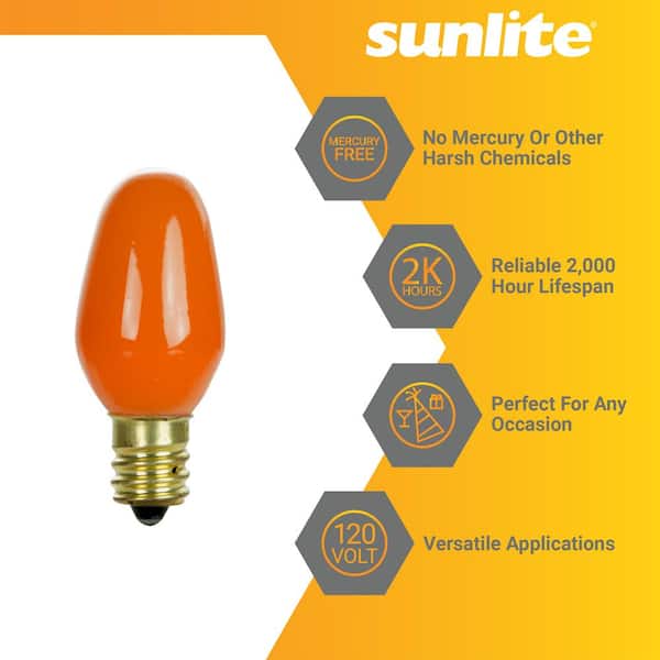 C7 LED Night Light Bulbs 0.6W Equivalent To 7W C7 Candelabra LED
