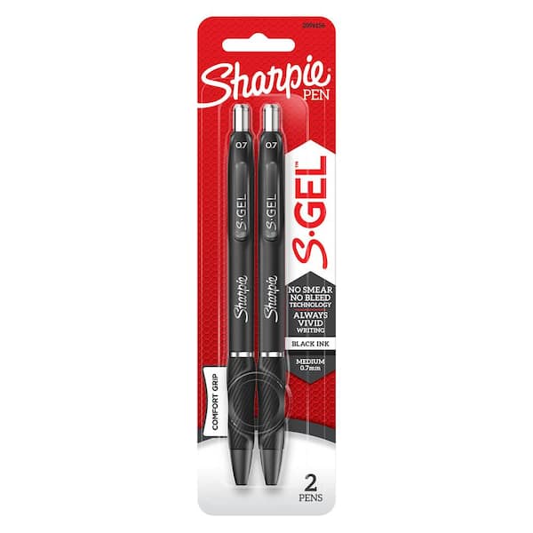 Sharpie S-Gel 0.7 mm Ink Pens, Black (2-Pack) 2096156 - The Home Depot