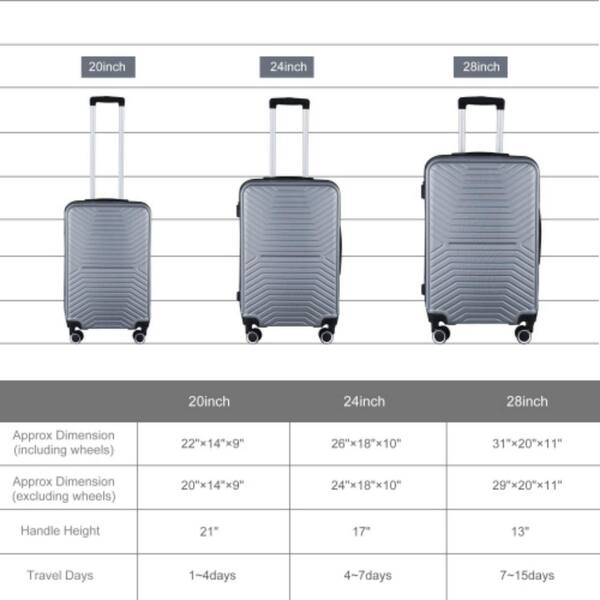 28 cheap suitcase dimensions