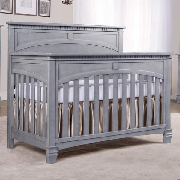 Evolur Santa Fe Storm Grey 5 in 1 Convertible Crib 831-SGY - The