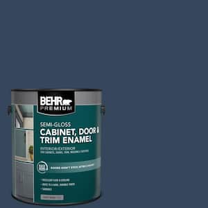 1 gal. #MQ5-54 Compass Blue Semi-Gloss Enamel Interior/Exterior Cabinet, Door & Trim Paint