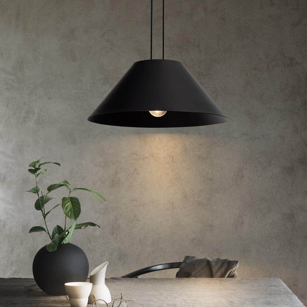 LLHZSY Luminarae 16.5 in.1-Light Black Industrial Pendant Light