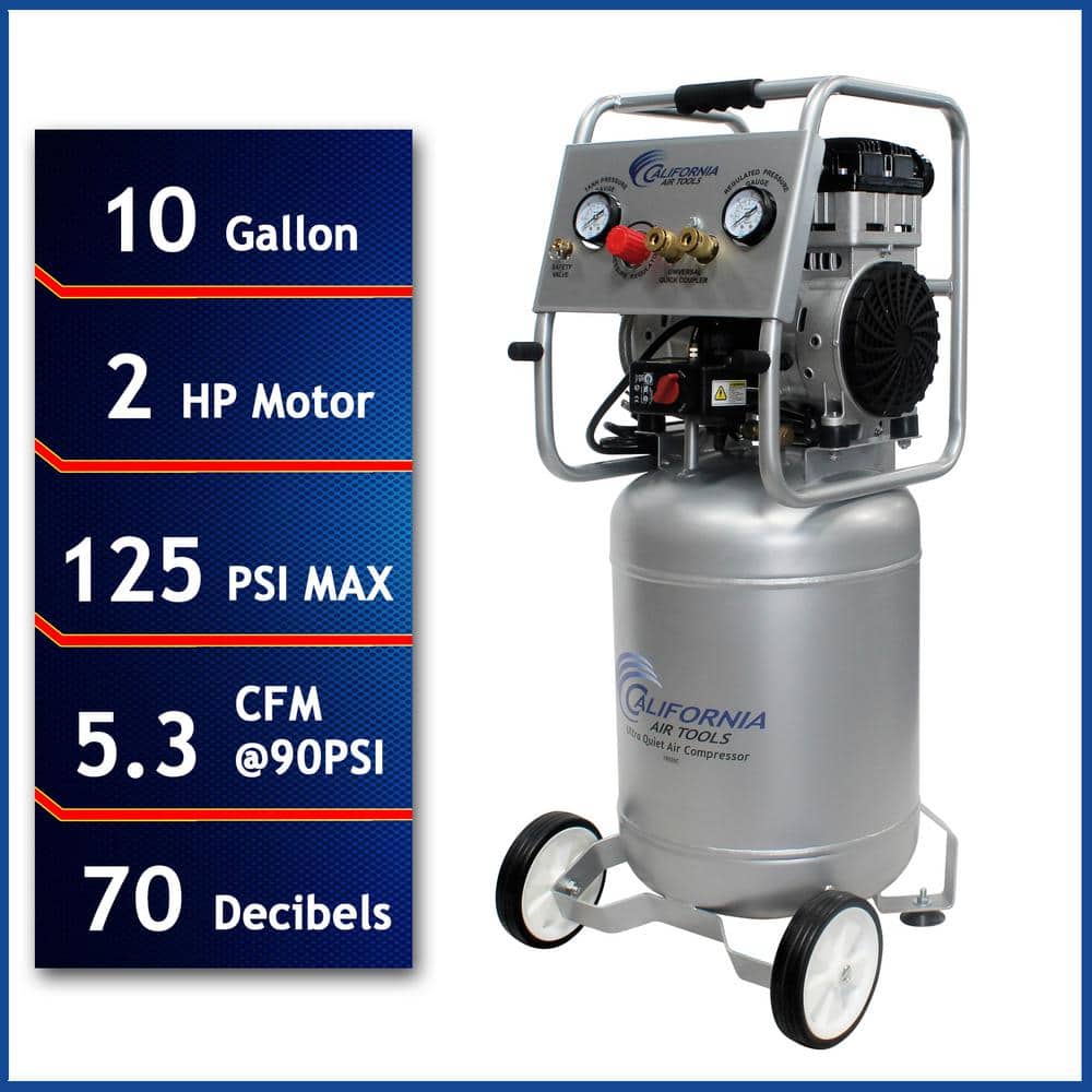 California Air Tools 10 Gal. 2.0 HP Ultra Quiet and Oil-Free