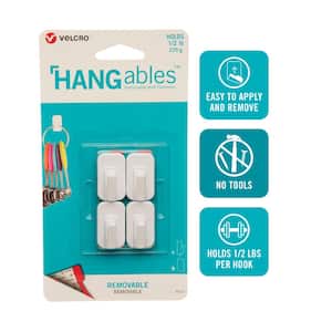 HANGables Removable Micro Hook in White (4-Count)