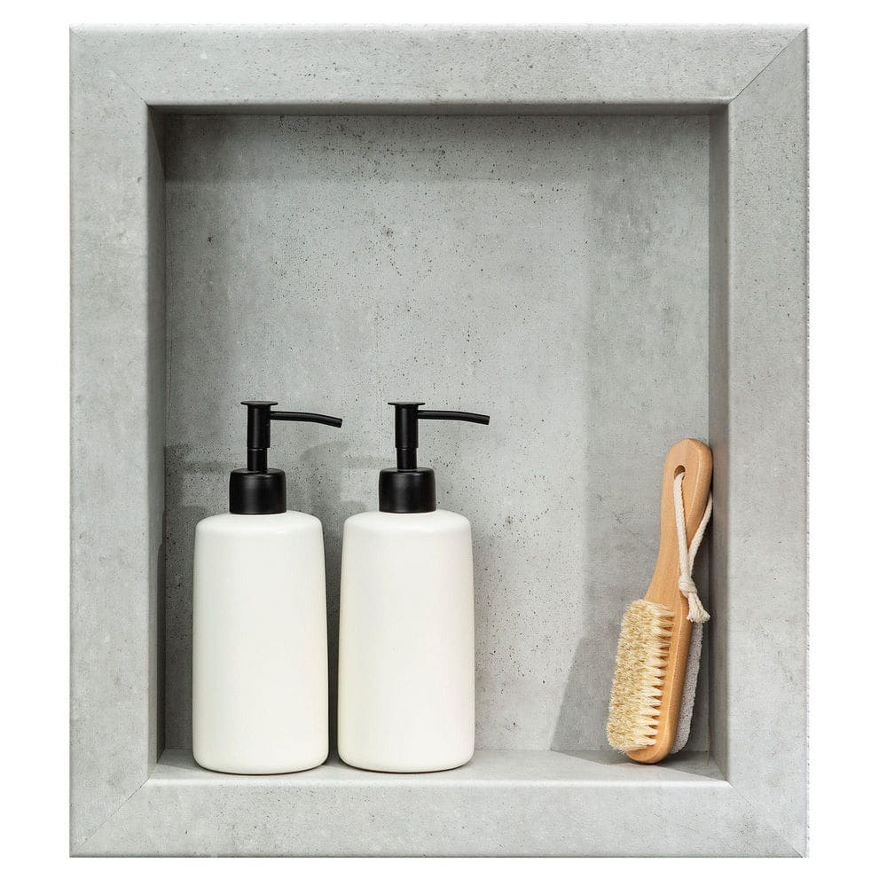 Palisade Frost Nickel Vinyl Waterproof Shower Niche Insert