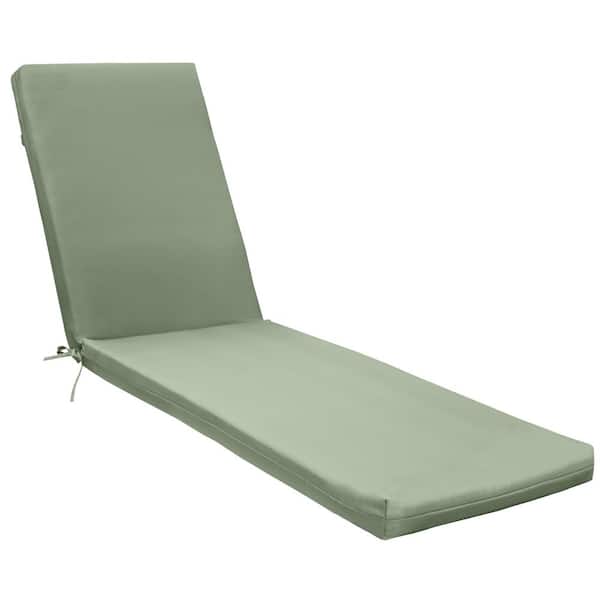 OUTDOOR DECOR BY COMMONWEALTH Outdoor Solid Sage Olefin Textured Lounger Cushion 22 x 73 - Includes 1-Lounger Cushion