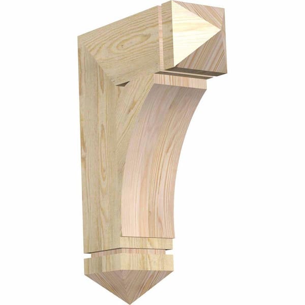 Ekena Millwork 6 in. x 26 in. x 18 in. Douglas Fir Thorton Arts and Crafts Rough Sawn Bracket