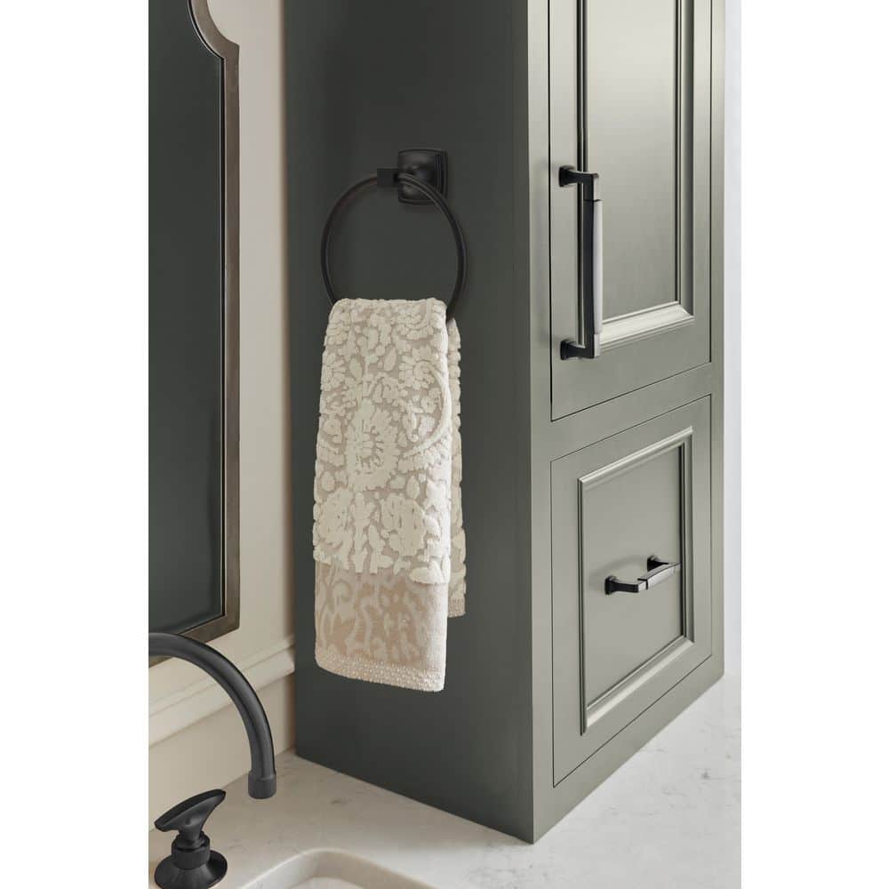 Matte Black Wall Mounted Towel Ring