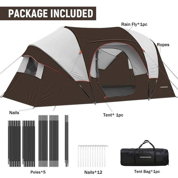 Zeus & Ruta 167.7 in. L x 131.8 in. W x 73.6 in. H 10-Person Brown