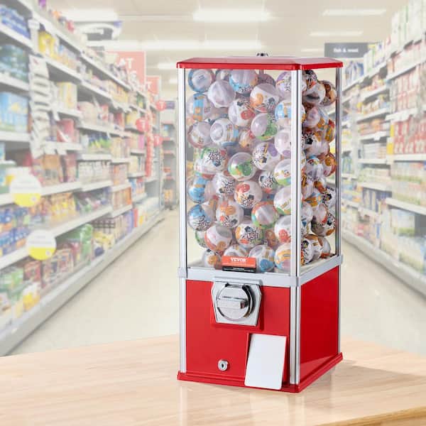 VEVOR Gumball Machine for Kids 25 in. Height Home Vending Machine PS Bouncy Balls Dispenser Hold 230 Capsule Toys, Red TSTGFMJHSFX2TC9ZDV0 VEVOR Gumball Machine for Kids 25 in. Height Home Vending Machine PS Bouncy Balls Dispenser Hold 230 Capsule Toys, Red TSTGFMJHSFX2TC9ZDV0