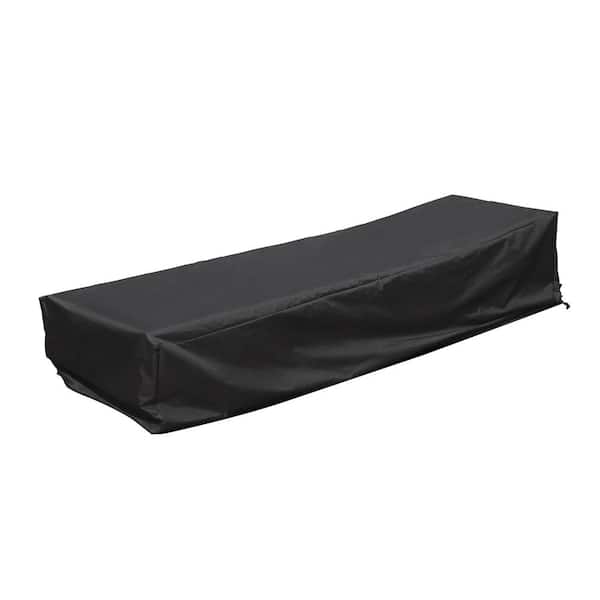 domi outdoor living 76.4 in. W X 26 in. D X 15.4 in. H Black Patio Chaise Lounge Chair Cover