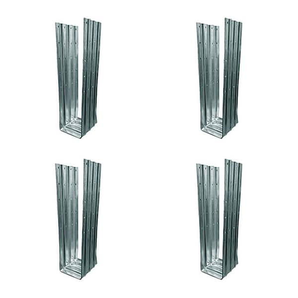 Unbranded Atlas 6 in. x 4 in. Galvanized Steel Post Foot Anchor for concrete (4-pieces)