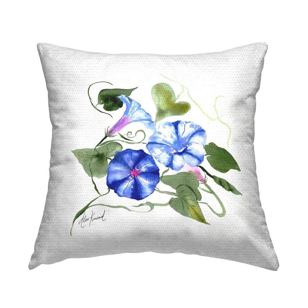 Morning Glory Buds Outdoor Printed Throw Pillow by Alexandria Gilbert Kincaid price history on PriceWatchPro