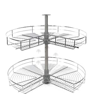 28 in. W x 28 in. D x 28.5 in H Lazy Susan Spinner Insert in Stainless Steel