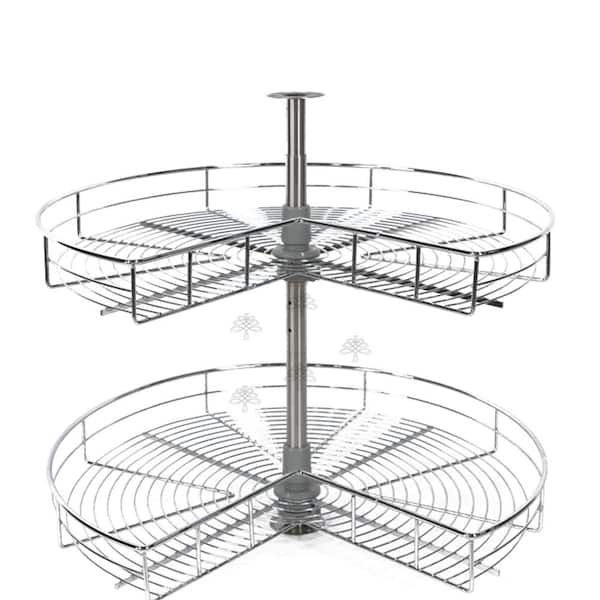 28 in. W x 28 in. D x 28.5 in H Lazy Susan Spinner Insert in Stainless Steel