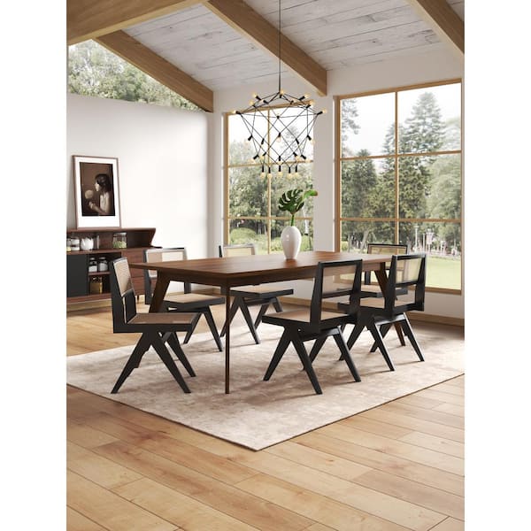 Hamlet Black and Natural Cane Dining Side Chair (Set of 2)