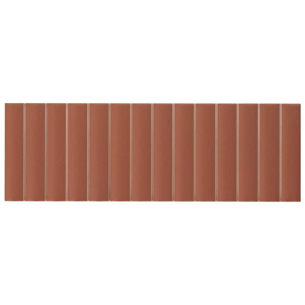 Sway Ribbed Terracotta 3.93 in. x 0.31 in. Matte 3D Ceramic Wall Tile Sample price history on PriceWatchPro