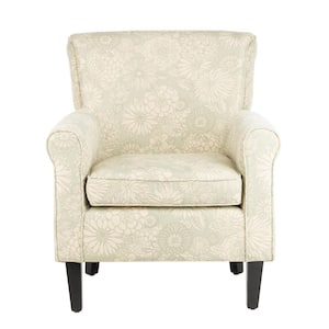 Hazina Off-White/Beige Club Arm Chair