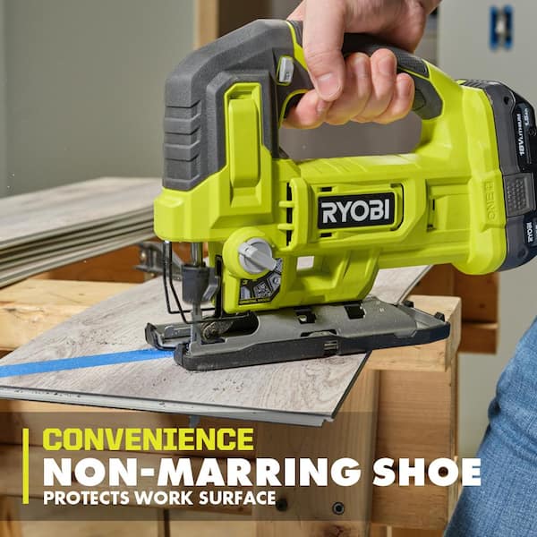RYOBI ONE+ 18V Cordless 2-Tool Combo Kit with 7-1/4 in. Compound Miter Saw  and Jig Saw (Tools Only) P553-PCL525B - The Home Depot