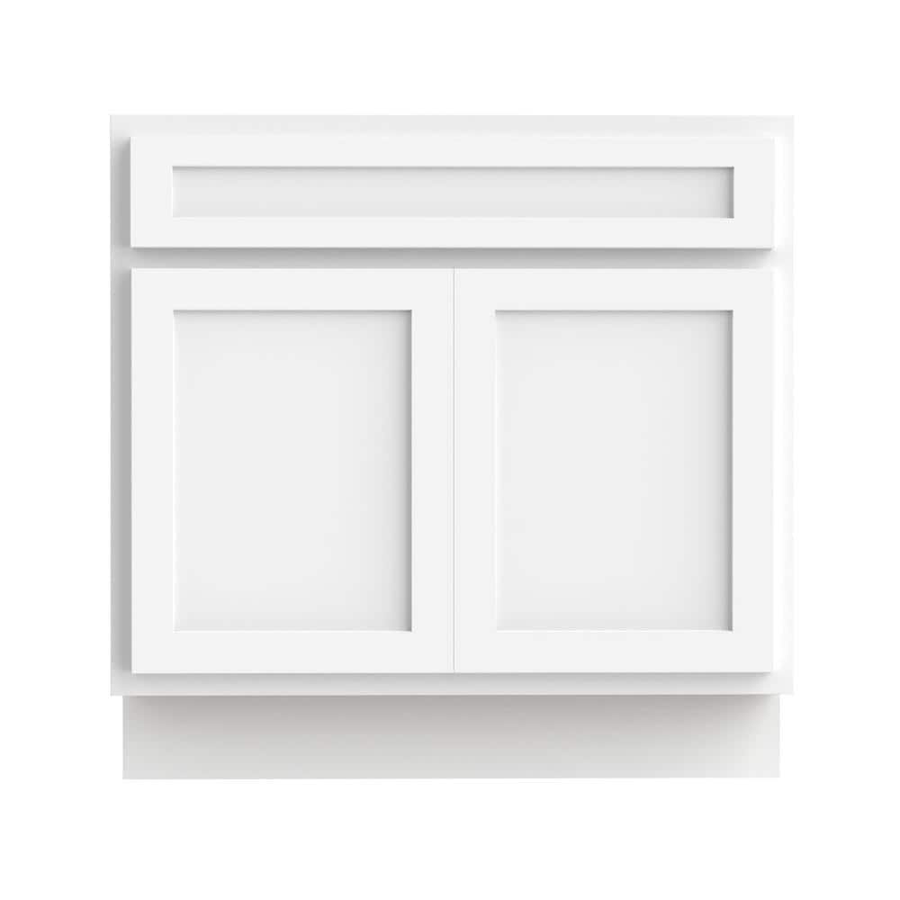 White Birchwood 36" Vanity Cabinet with Soft-Closing Doors