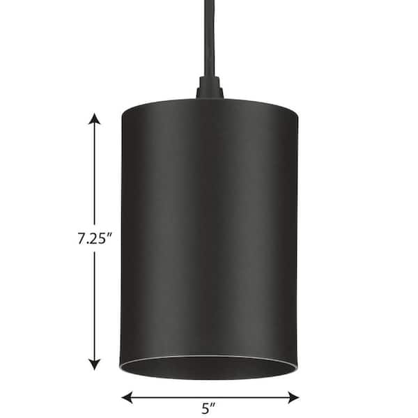 Progress Lighting Cylinder Collection 5 in. 1-Light Black LED