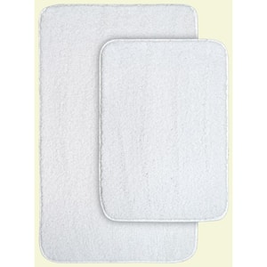 Home Decorators Collection 17 in. x 24 in. White Textured Border Cotton  Machine Washable Bath Mat 8483.11.03HD - The Home Depot