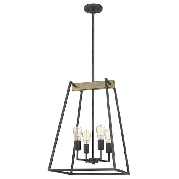 Quoizel Brockton 17 in. 4-Light Grey Ash Pendant