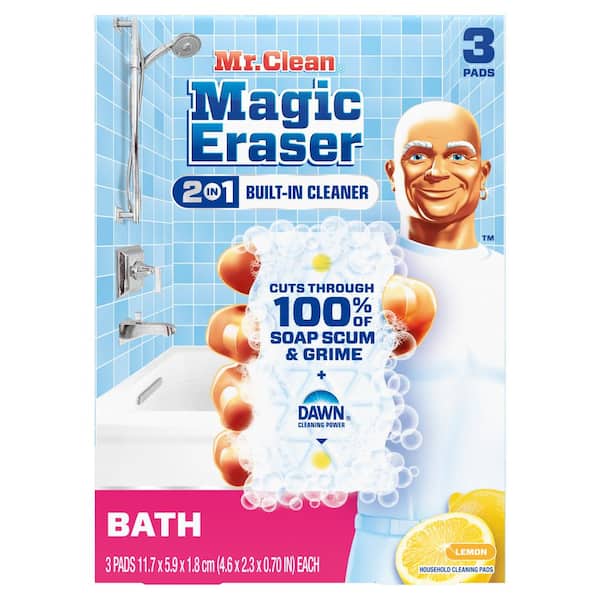 Magic Eraser 2 in 1 Bath Lemon Scent Bathroom Cleaner Sponge (3 CNT)