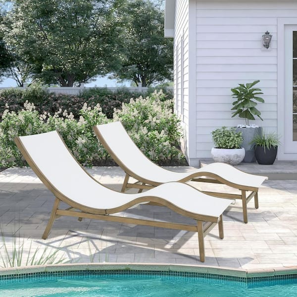 ULAX FURNITURE 2-Piece Aluminum Outdoor Chaise Lounges