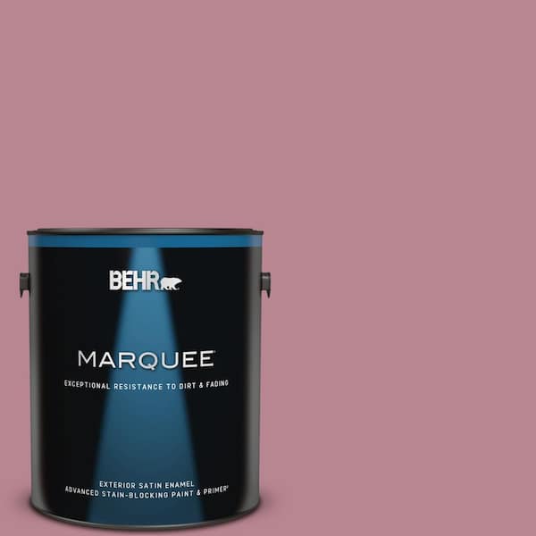 BEHR MARQUEE 1 gal. #BIC-19 Berry Blush Satin Enamel Exterior Paint & Primer