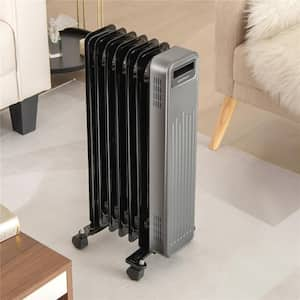 1500-Watt Oil-Filled Radiator Heater Portable Electric Space Heater 3 Heat Settings