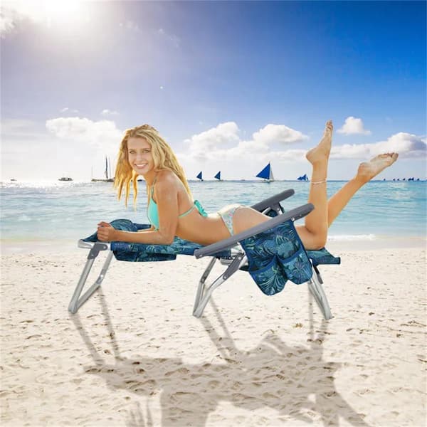 Cubilan Outdoor Green Metal Folding Beach Chair JZ0521Tool - The