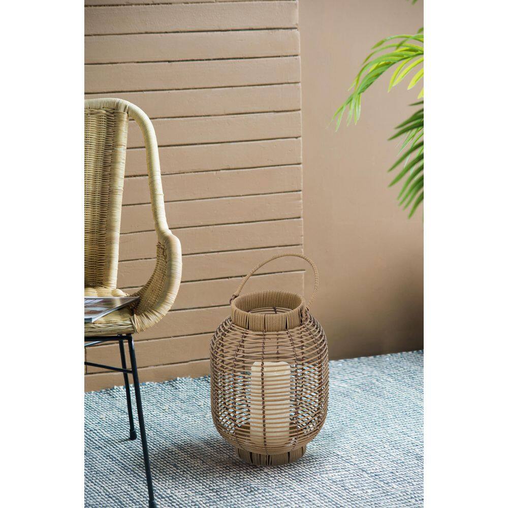 Brown 8.7 in. x 8.7 in. Plastic+Rattan Decorative Basket price history on PriceWatchPro