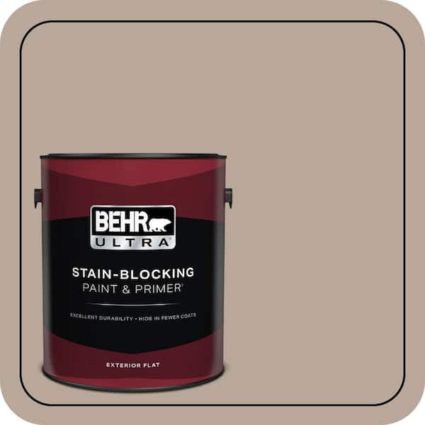 BEHR ULTRA 1 gal. #PPU5-14 Mesa Taupe Flat Exterior Paint & Primer