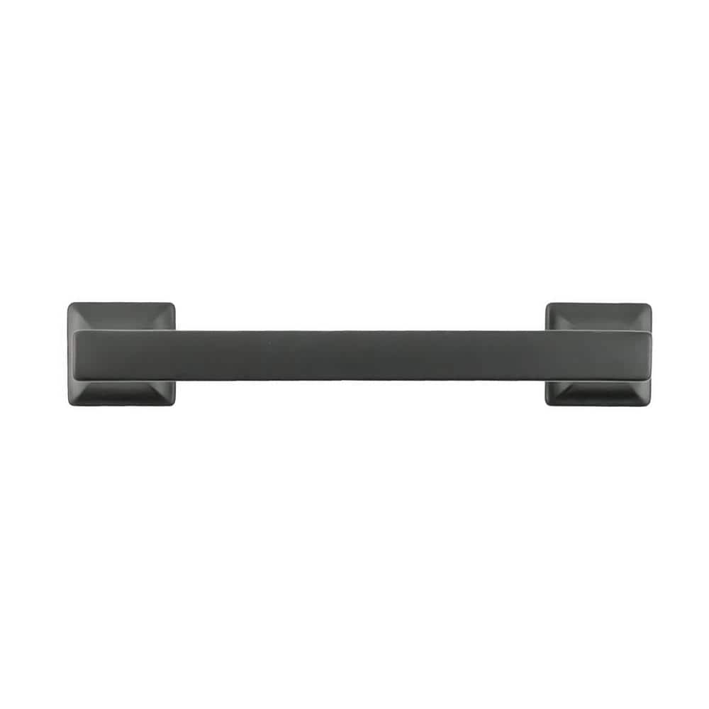 Matte Black Zinc Kitchen Cabinet Handle with Mounting Hardware, 5-1/16"