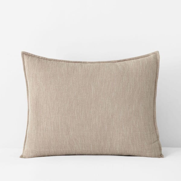 Company Cotton Mini Waffle Wheat Standard Sham