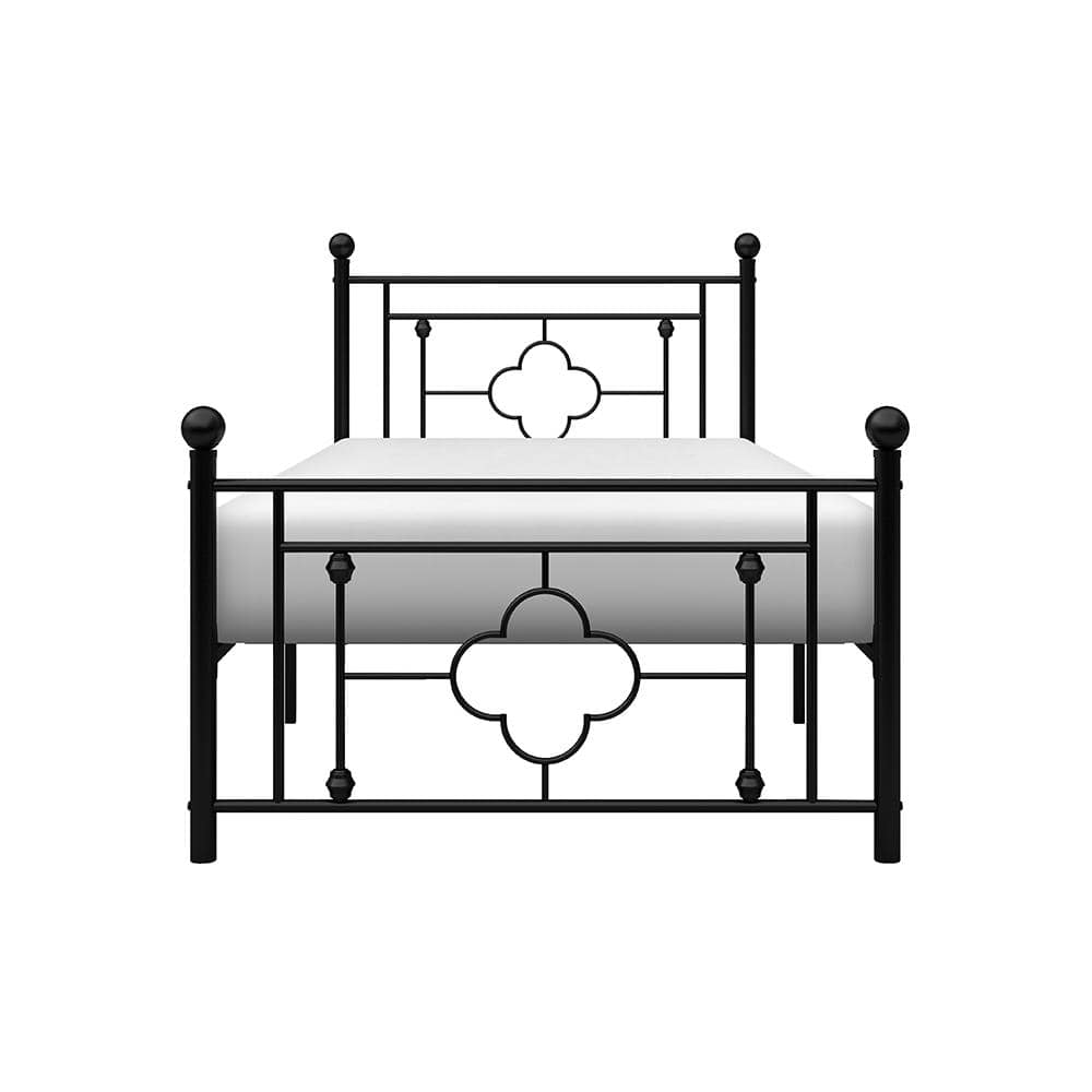 Bevelle Black Metal Frame Twin Platform Bed
