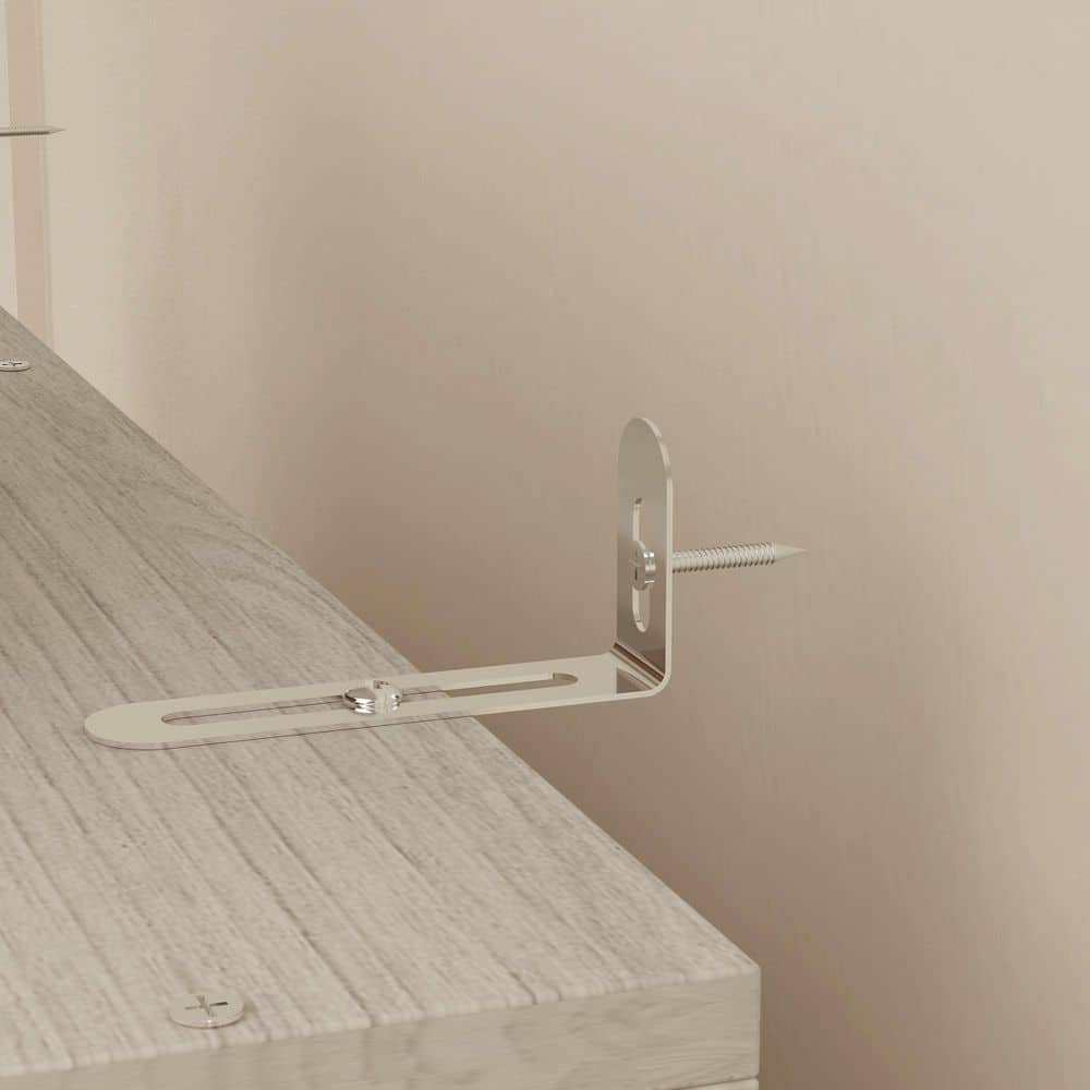 Light Oak Wood 94.5 in. Bedroom Wardrobe with Frosted Glass Doors, Hanging Rod, and Multiple Storage Drawers - thumbnail 8