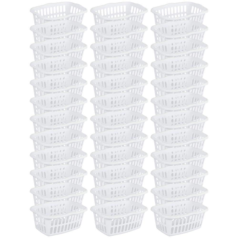 UPC 193802286342 product image for Sterilite 1.5 Bushel Plastic Stackable Clothes Laundry Basket, White (36-Pack) | upcitemdb.com