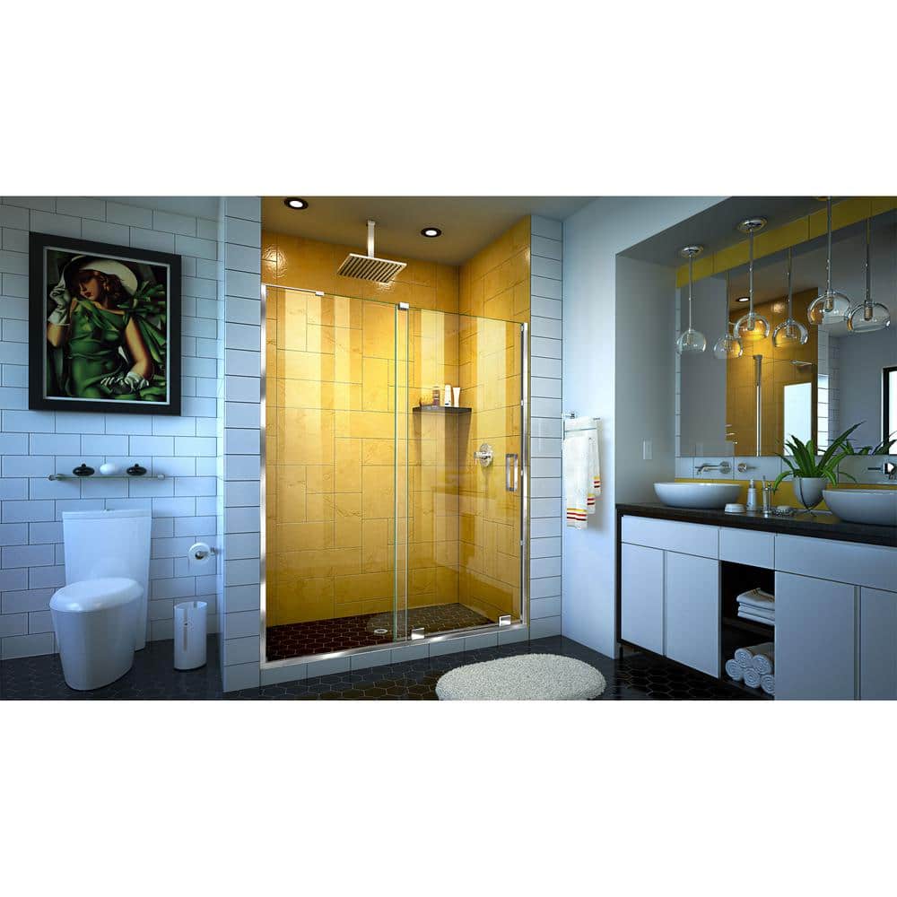 Mirage-Z 60" Frameless Sliding Shower Door with Clear Glass and Brushed Nickel