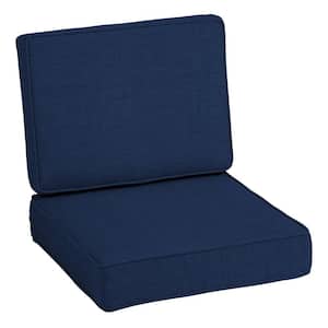 ProFoam 24 in. x 24 in. 2-Piece Deep Seating Outdoor Lounge Chair Sapphire Blue Leala Cushion