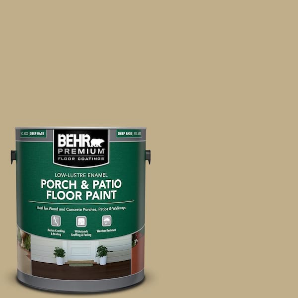 BEHR PREMIUM 1 gal. #S320-4 Oat Field Low-Lustre Enamel Interior/Exterior Porch and Patio Floor Paint