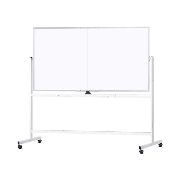 ★レンジボード白 W800×D420×H2010 maxtek 72 x 48 Rolling Whiteboard Panel Dry Erase Board Bulletin