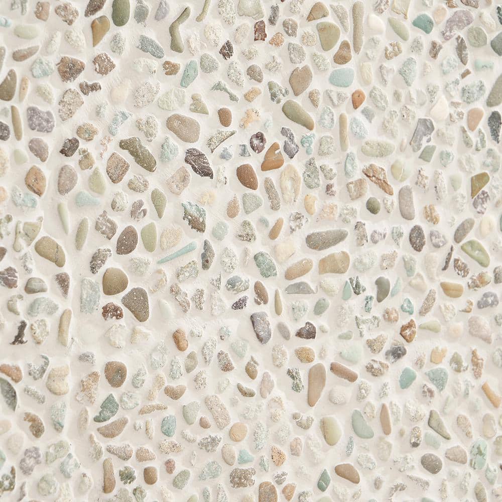 Natural Multicolor Slate Pebble Mosaic Tile for Indoor/Outdoor