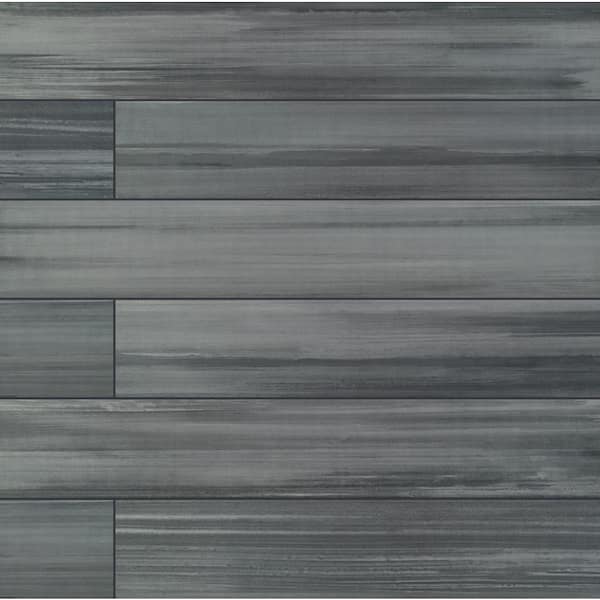 MSI Water Color Graphite 6 in. x 36 in. Matte Porcelain Floor and Wall Tile (486 sq. ft./Pallet)