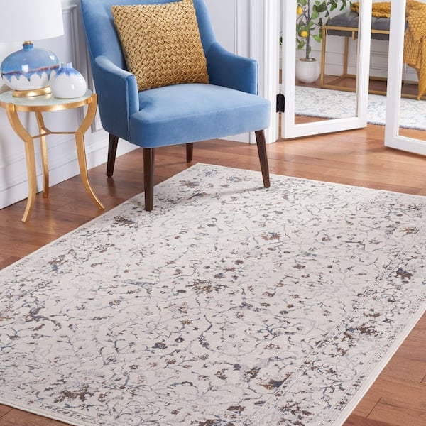 Noble 8 ft. x 10 ft. Multi/Beige Oriental Distressed Area Rug