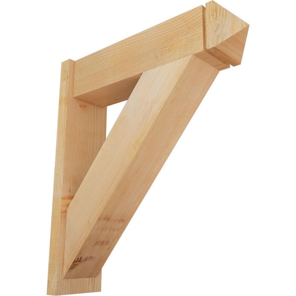 Ekena Millwork 8 in. x 34 in. x 30 in. Traditional Arts and Crafts Rough Sawn Douglas Fir Outlooker