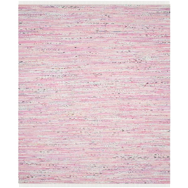 SAFAVIEH Rag Rug Light Pink/Multi 5 ft. x 7 ft. Striped Area Rug