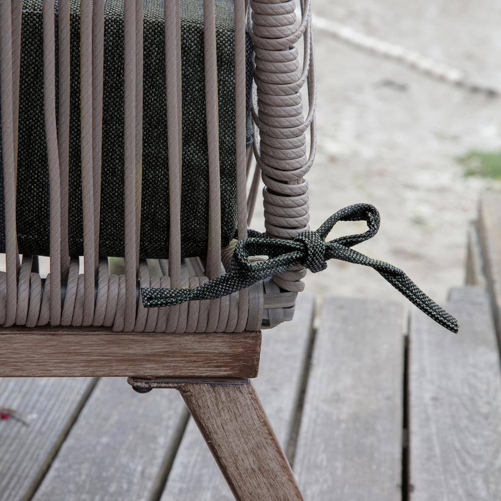 Ink Charcoal Black Recycled Fabric Outdoor Cushion Set